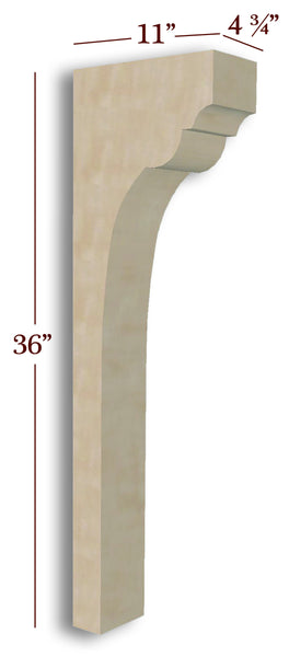 Providence Trim to Height Low Profile Island Corbel or Hood Corbel