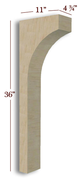 Mission Trim to Height Low Profile Island Corbel or Hood Corbel