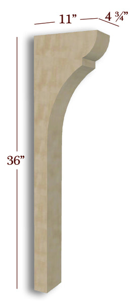 Manchester Trim to Height Low Profile Island Corbel or Hood Corbel