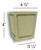 Large Mission Outline Window 4" Tall Cabinet Bun Foot