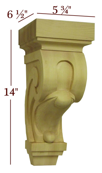 Large Arts & Crafts Carved Corbel