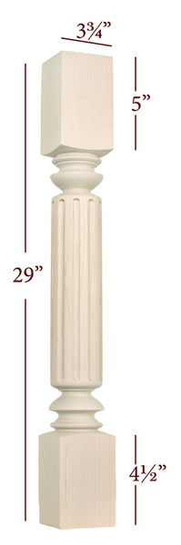 Large Fluted Madison Dining Table Leg