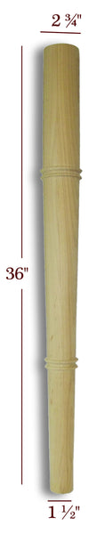 Small Tapered Bamboo Vanity Leg