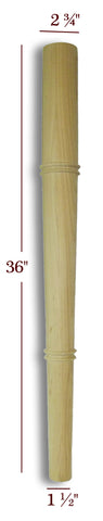 Small Tapered Bamboo Vanity Leg